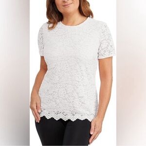 Teddie Rose White Lace Top